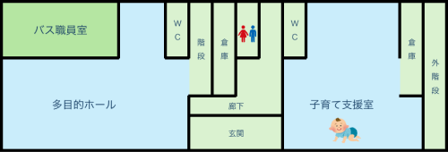 ゆりかごの家1F間取り図